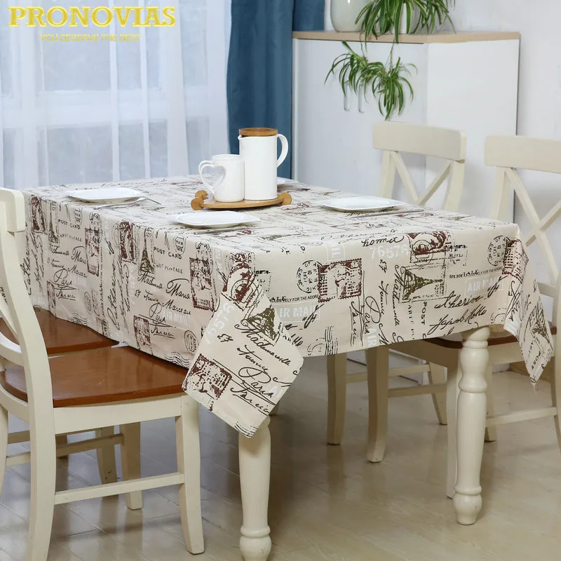 

Pronovias eiffel tower nordic waterproof linen table cloth lattice decorated