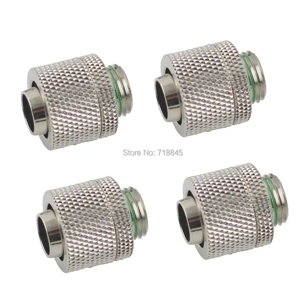 4pcs/ lot Siliver ID 3/8" OD 5/8" Compression Fitting nozzle G1/4 thread suit 10x16mm tubing