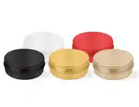 50pcs/lot Aluminum Cosmetic Jar Refillable Lip Oil Batom Eye Cream Wax Small Tin Empty Screw Cap Lotion Bottles