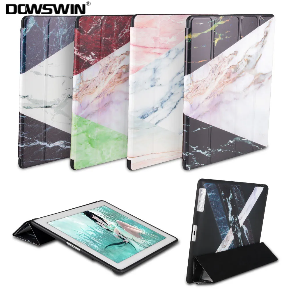 

for ipad 2 3 4 case,DOWSWIN marble pattern pu smart cover can wake up and sleep tpu soft back cover for ipad 2 3 4