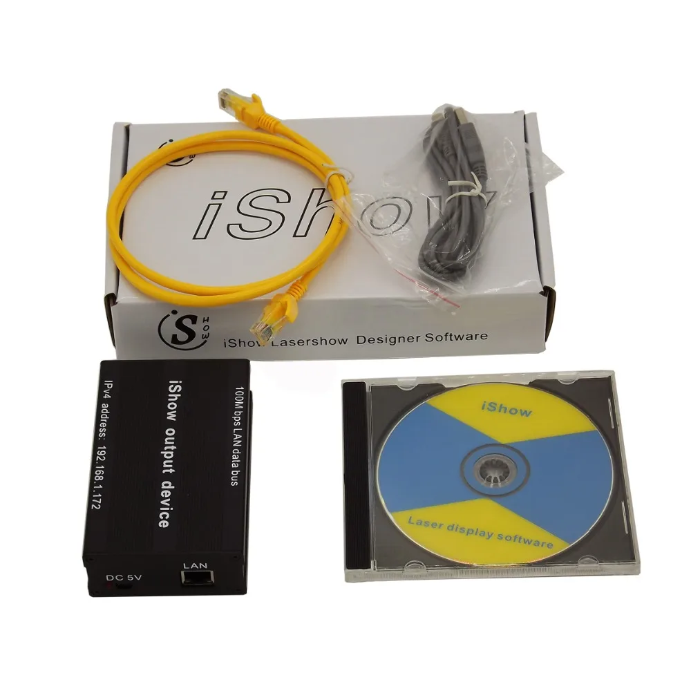 Ishow 2,3 USB 2,0 USB источник питания ILDA PC лазерный контроллер шоу программное обеспечение лазерное шоу дизайнерская программа ishow