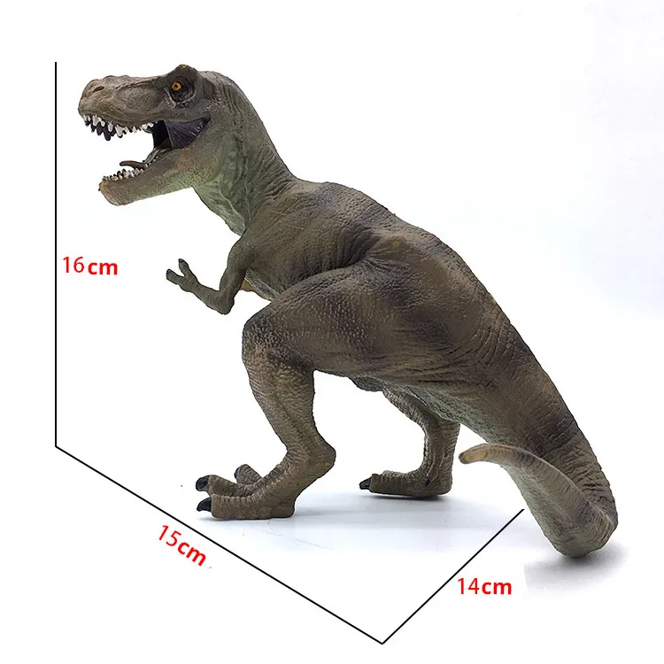 Размер L реалистичный Парк Юрского периода Динозавр тираннозавр рекс спинозавр саичания кентрозавр ТПР мягкая модель фигурка игрушка для детей - Цвет: Tyrannosaurus