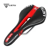 Lietu New Bicycle Saddle Ergonomic MTB Road Bike Perforated Seat Foam Cushioned PU Leather Texture Steel Rail Cycle Accessories ► Photo 1/6