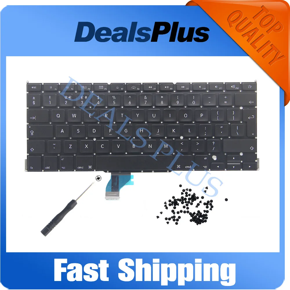 Клавиатура A1502 с английской раскладкой для Macbook Pro Retina 13 дюймов 2013 2014 2015 ME864 ME866 MGX72