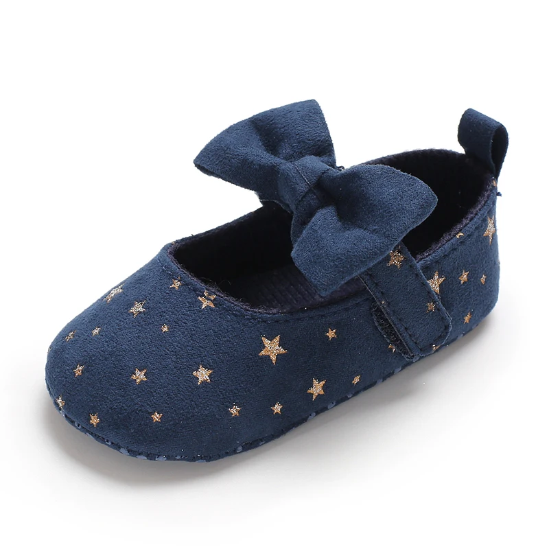 Обувь для маленьких девочек с галстуком-бабочкой; повседневные Нескользящие кроссовки для малышей; мягкая обувь для малышей