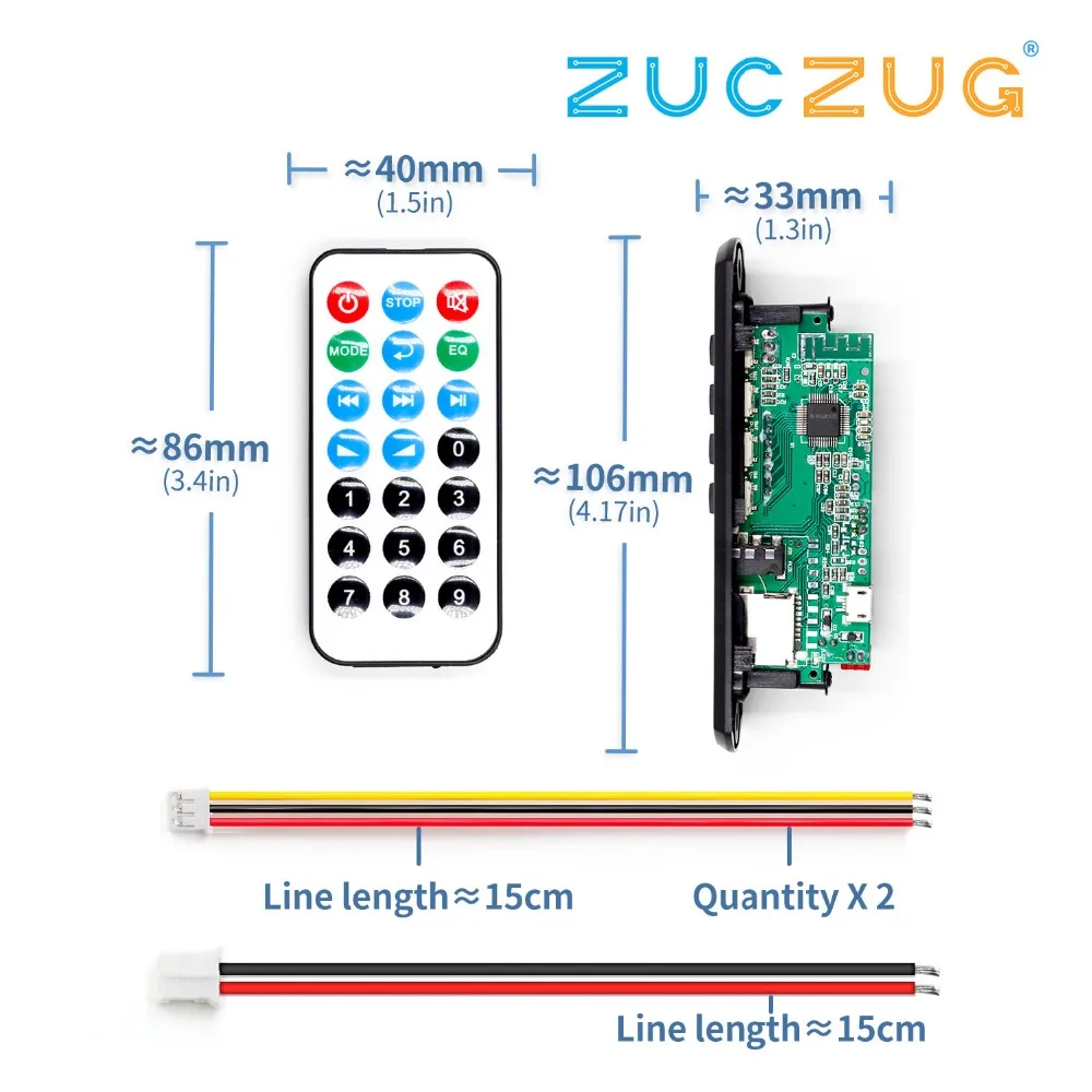 

Newest Arrival 1pcs Wireless Bluetooth 12V MP3 WMA Decoder Board Audio Module USB TF Radio For Car accessories