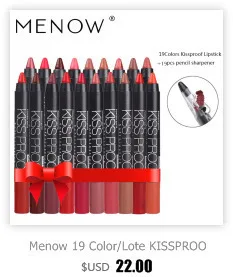 Menow Макияж 5 шт./компл. CURL MASCARA+ Сексуальная Блеск для губ+ два-цвет бровей Косметическая пудра+ Водонепроницаемый Подводка для глаз+ ЧИСТЫЙ Remover Гель 4198