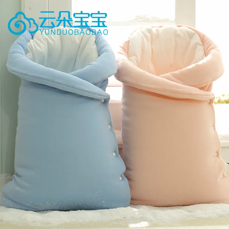 Baby sleeping bag envelop for neonate pure cotton newborn baby infant wrapped cocoon in winter for stroller sac couchage