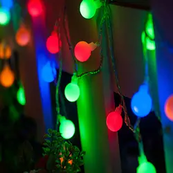 3 шт./лот 8 Вт 10 м 50 светодиодный Светодиодный свет шнура Рождественский светодиодный шар светлый праздник Свадебная вечеринка украшения