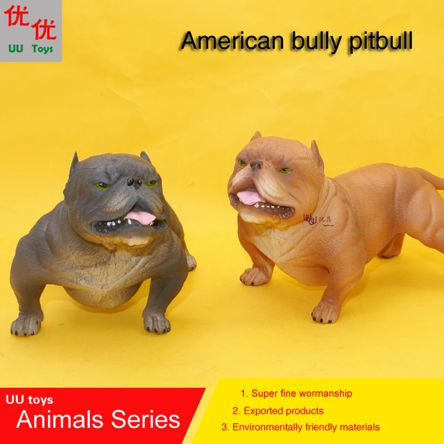 JXK 1/6 Mini Bully Dog Model Animal American Bully Pitbull Toy Collector  Decor