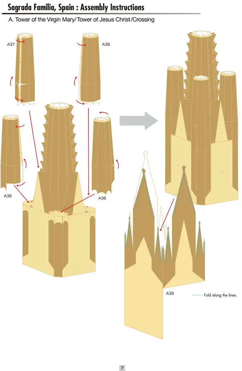 Бумажная модель DIY Sagrada Familia, Испания Ремесленная Бумажная модель архитектура 3D DIY обучающие игрушки ручной работы игра-головоломка для взрослых