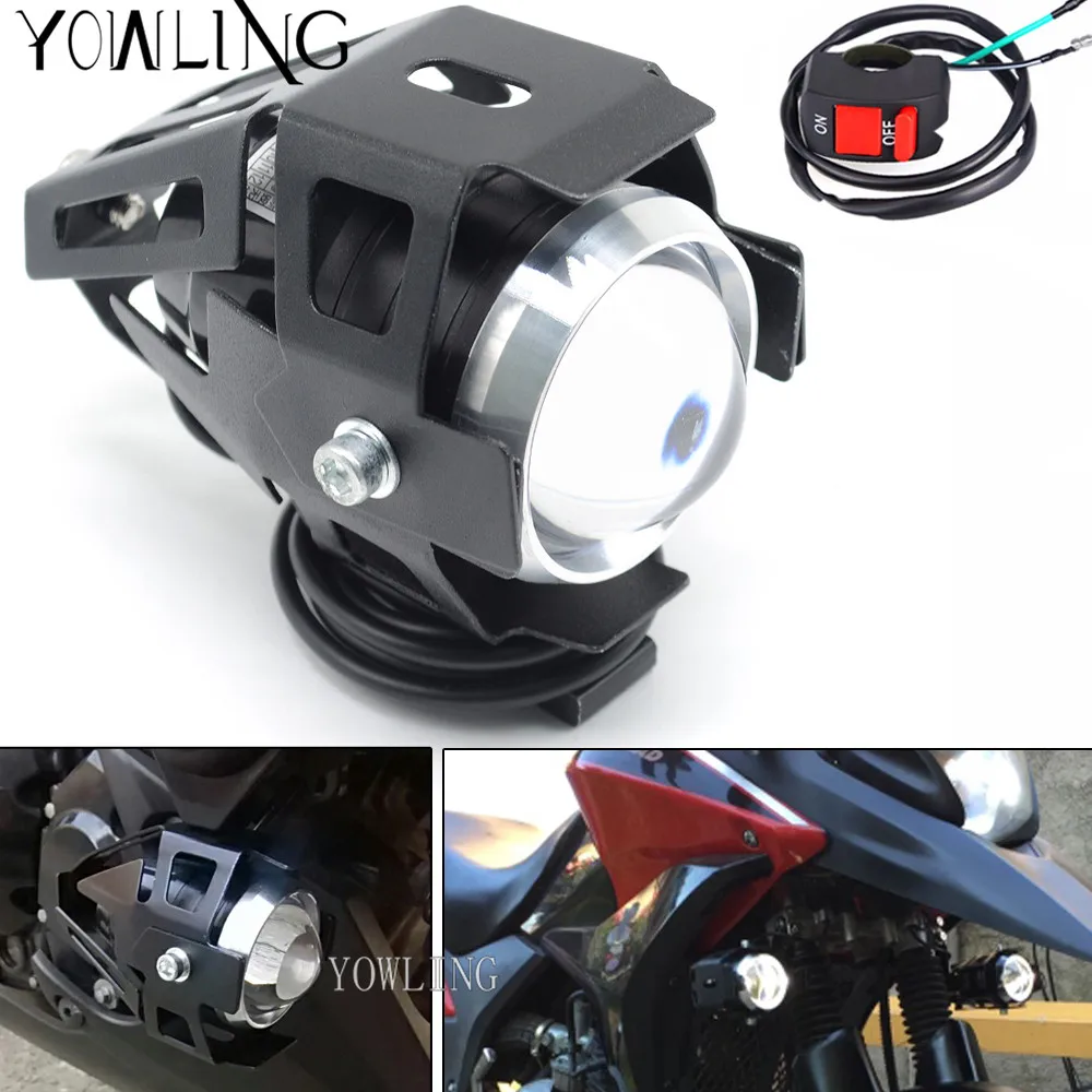 Motorcycle LED Headlight 125W 3000LM U5 Waterproof Driving Spot Head font b Lamp b font Fog