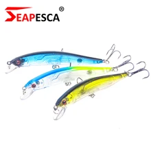SEAPESCA 2018 Hot Modal Minnow Fishing Lure 95mm 8 3g Quality Triple Hooks 3D Eyes Hard