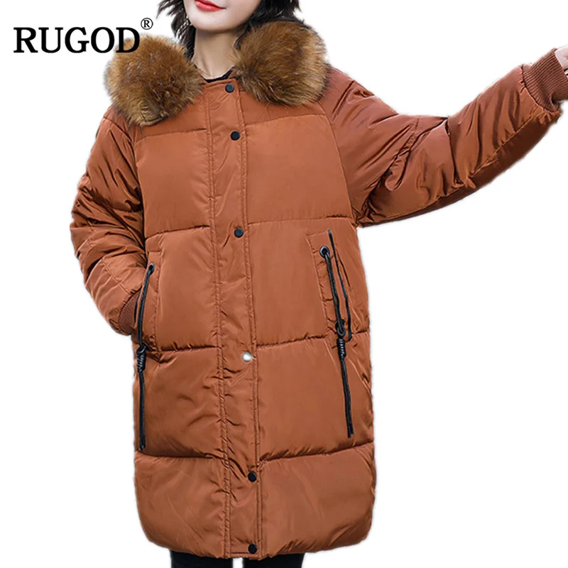 Lomg Fermeture gris Neige corail Rugod Solide taille Noir Rouge 2018 Éclair À Femmes Capuchon Mujer Femelle Manteau Large Survêtement Invierno Épaisse Ropa Chaud Nouveau blanc marron rouge Porter Nw8nO0XPk
