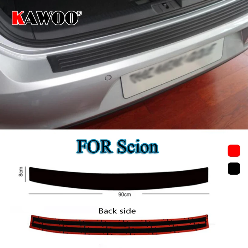 

KAWOO For Scion xD tD xA xB Rubber Rear Guard Bumper Protect Trim Cover Sill Mat Pad Car Styling Accessories