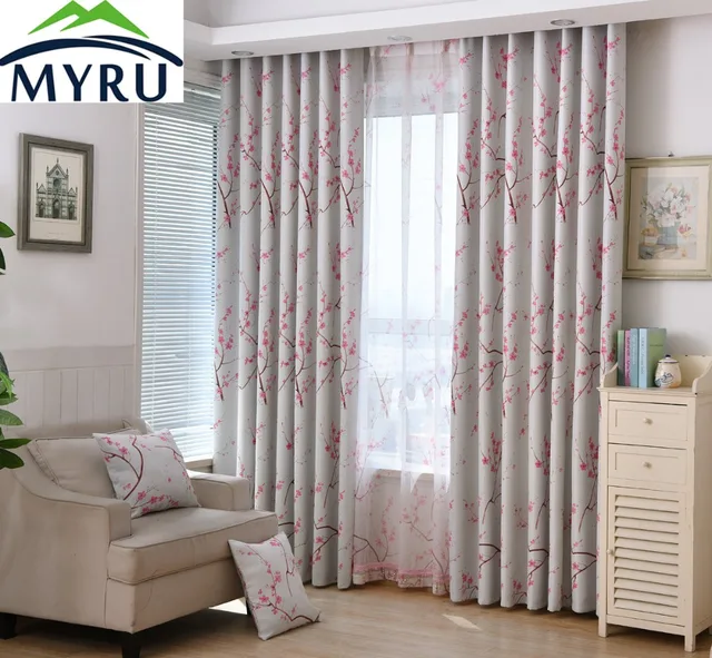 MYRU Japanse dorp stijl landelijk gordijnen perzik roze ... MYRU Japanse dorp stijl landelijk gordijnen perzik roze ...
