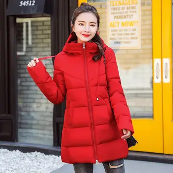 

Brieuces women winter hooded warm coat plus size 3XL color cotton padded jacket female long parka womens wadded jaqueta feminina