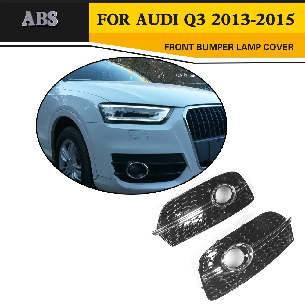 ABS Chrome Auto Car Fog Light grill Front fog Lamp Mask trim for Audi