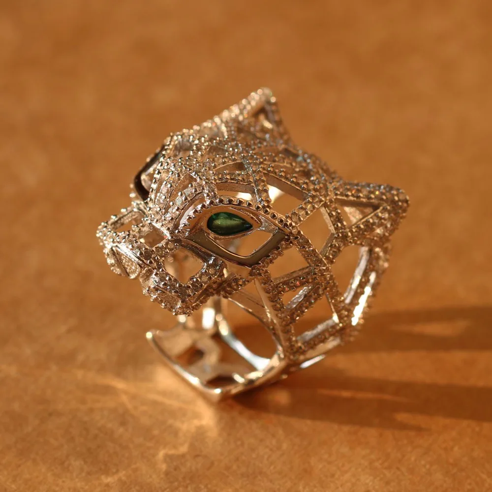 cartier mens panther ring