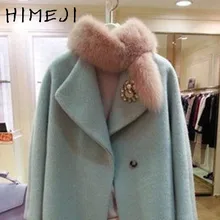 winter real fur scarf female fox fur ring with tail cute sweet color warm fur scarf small gray pink color fox scarf