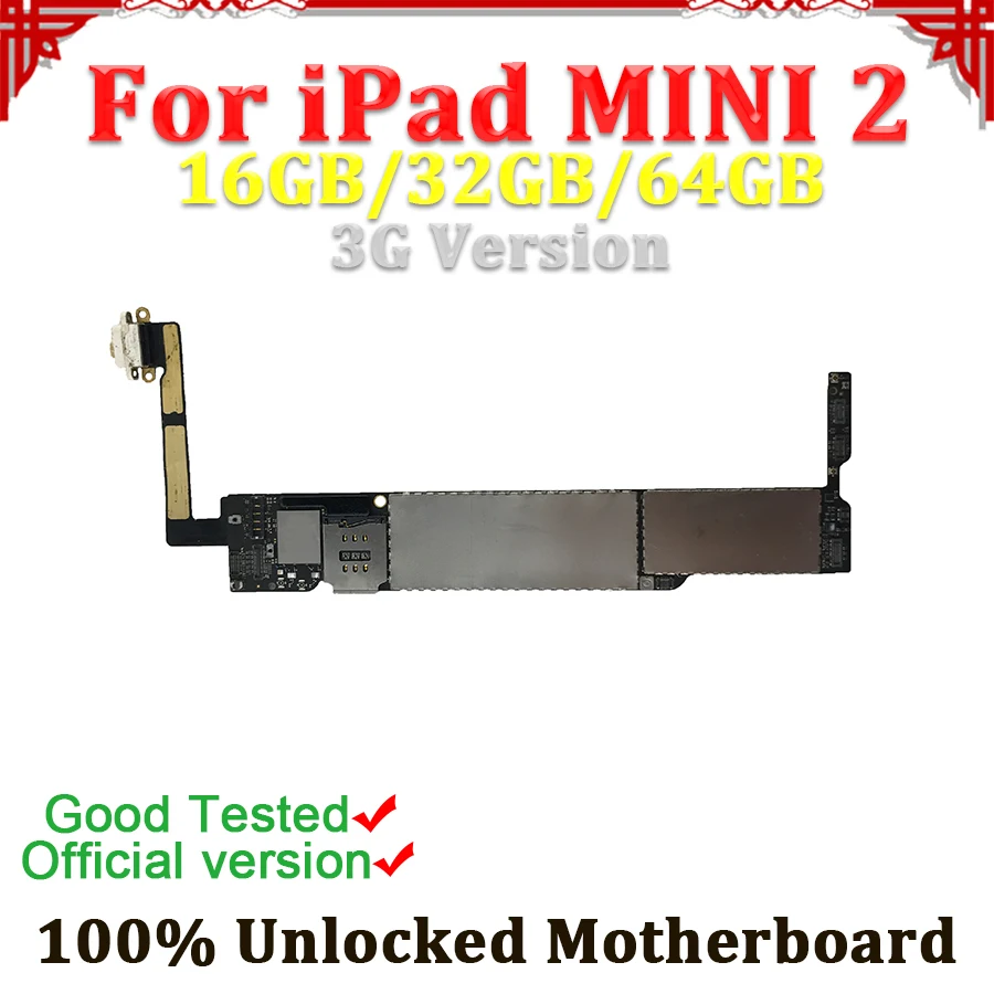 

A1490/A1491 For iPad Mini 2 Motherboard,Unlocked Logic Main Board For iPad Mini 2 16GB/32GB/64GB Motherboard With IOS System