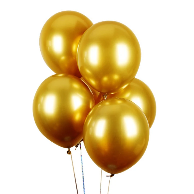 

10pcs 12inch New Glossy Metal Pearl Latex Balloons Thick Chrome Metallic Colors Inflatable Air Balls Globos Birthday Party Decor