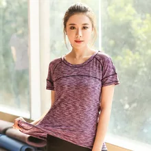 GXQIL Plus Size Workout Tops for Women Dry Fit Sport Gym Top Woman Big Large Size Fitness Women's Sports Shirt Running T-shirt L