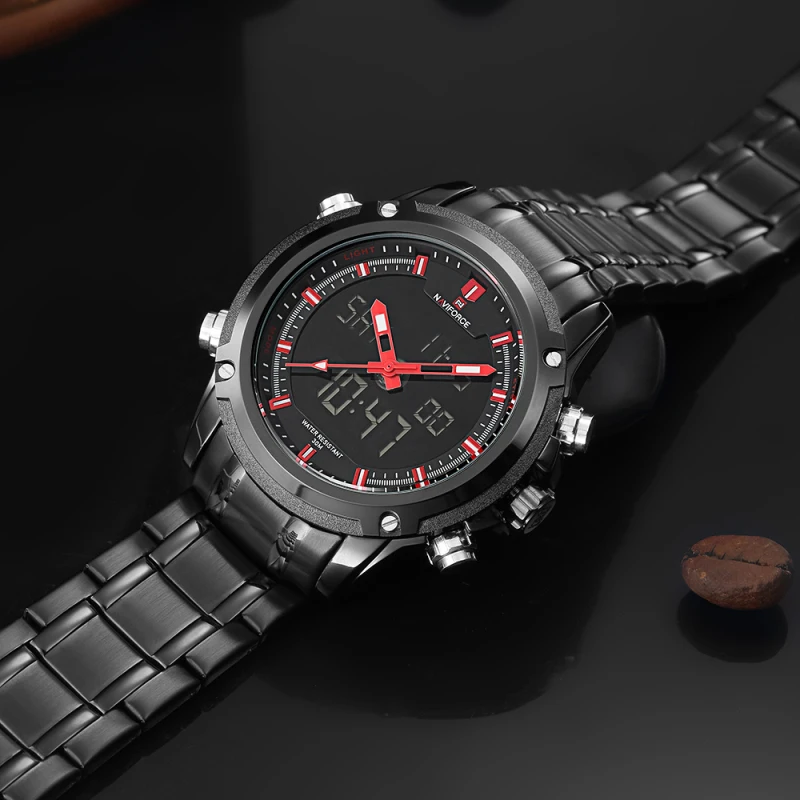 Часы NAVIFORCE мужские водонепроницаемые спортивные армейские кварцевые аналоговые