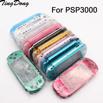 

12 Color Clear Transparent Color For PSP3000 PSP 3000 Shell Game Console replacement full housing cover case with buttons kit