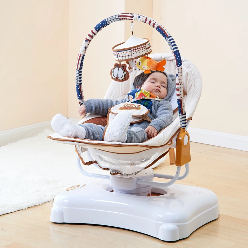 High Quality Electric Crib Baby Cradle Electric Rocking Chair Newborn Baby Bed Comfortable Baby Crib with Mosquito net C01