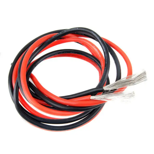 

Style 3135 12AWG 200 C 600V Silicone Rubber Wire Cable Red 1M Black 1M