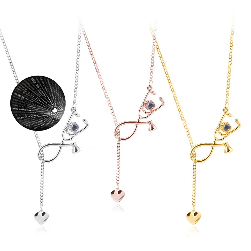 

Projection 100 Languages I Love You Heart Necklace Pendants Love Heart Pendant Necklaces Choker For Women Souvenir Jewelry