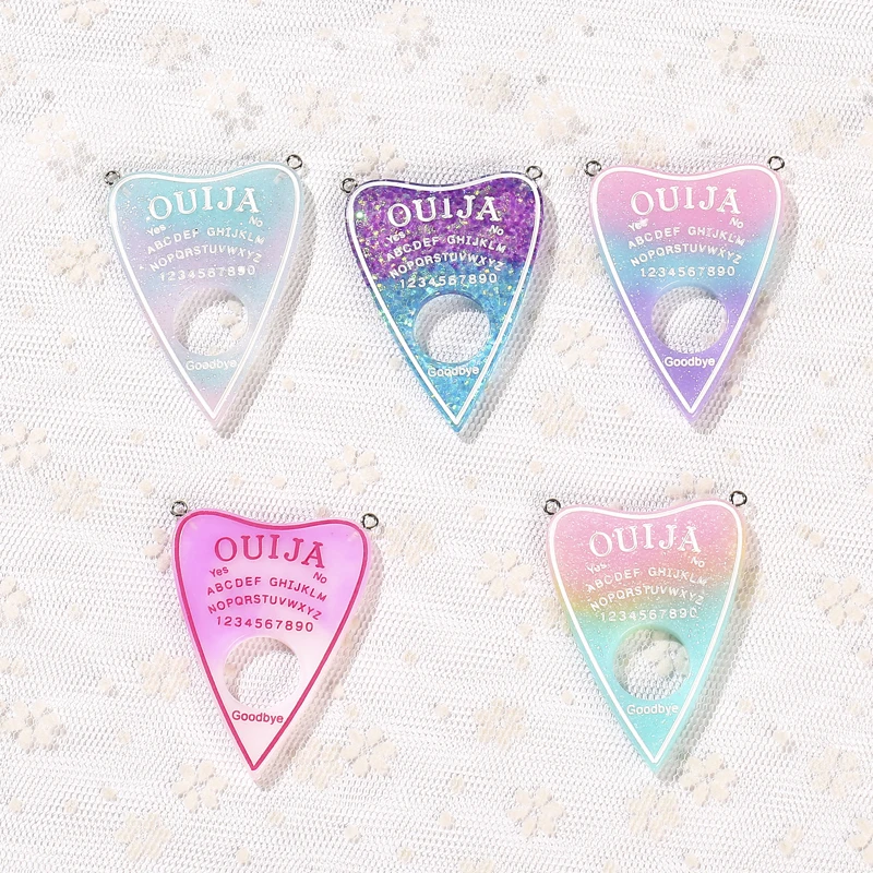 10 шт. 42*60 мм ouija Подвески с плоским основанием из смолы подвески Ожерелье Подвеска
