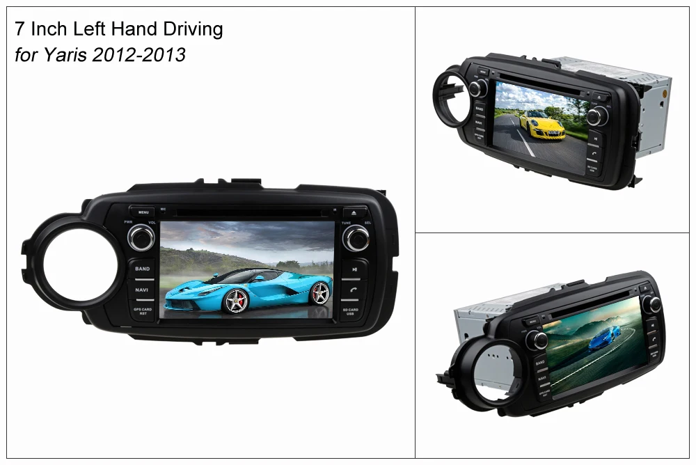 Best SINOSMART Android 9.0 4G RAM 8 core CPU Car DVD GPS Navigation player for Toyota Yaris 2005-2013 No Canbus 2