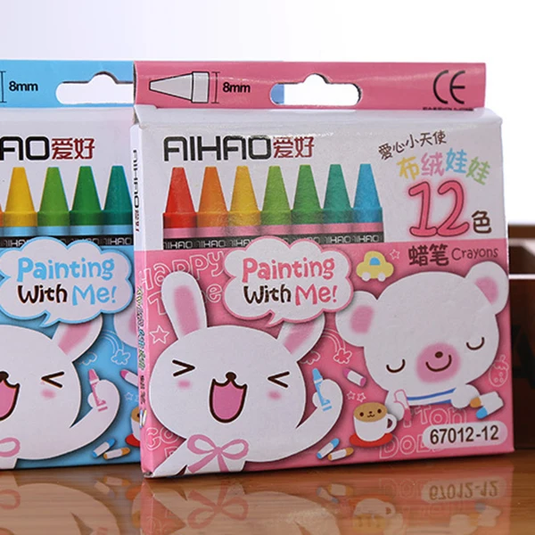 Креативные Мультяшные 8 цветов нетоксичные карандаши для рисования маслом, пастельные карандаши для детей и студентов(случайный цвет упаковки