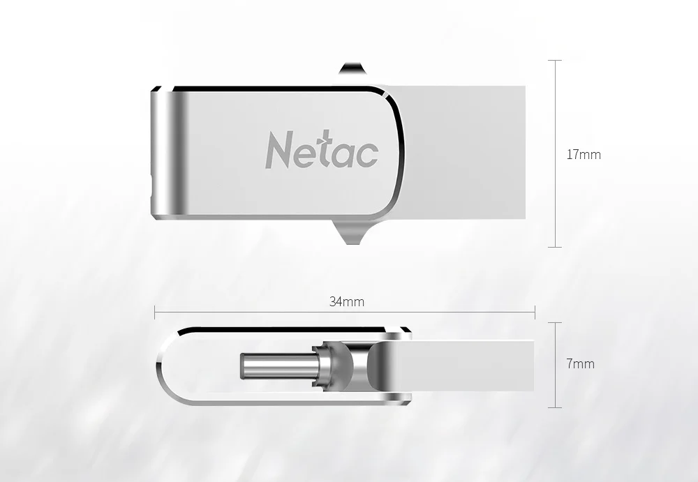 Netac U780C Тип C флеш-накопитель USB 3,0 серебристый алюминиевый сплав USB3.0 OTG флэш-диск металлический 32 Гб 64 ГБ флеш-накопитель для сотового телефона ПК