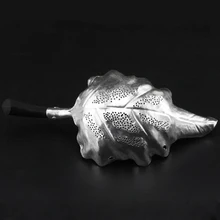 Стерлингового серебра Чай заварки ручной работы S999 серебряной фольгой Чай фильтр класса «Люкс» Чай церемонии аксессуары прекрасным подаркам