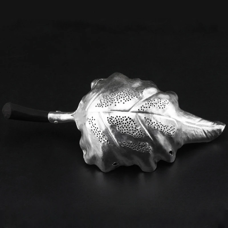 Sterling Silver Tea Infuser Pure Handmade S999 Silver Leaf Tea Filter