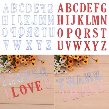 

26pcs/Set 5CM Alphabet letters DIY Metal Cutting Dies Stencil Scrapbook Card Album Embossing Craf DIY Paper Card Decor Crafts