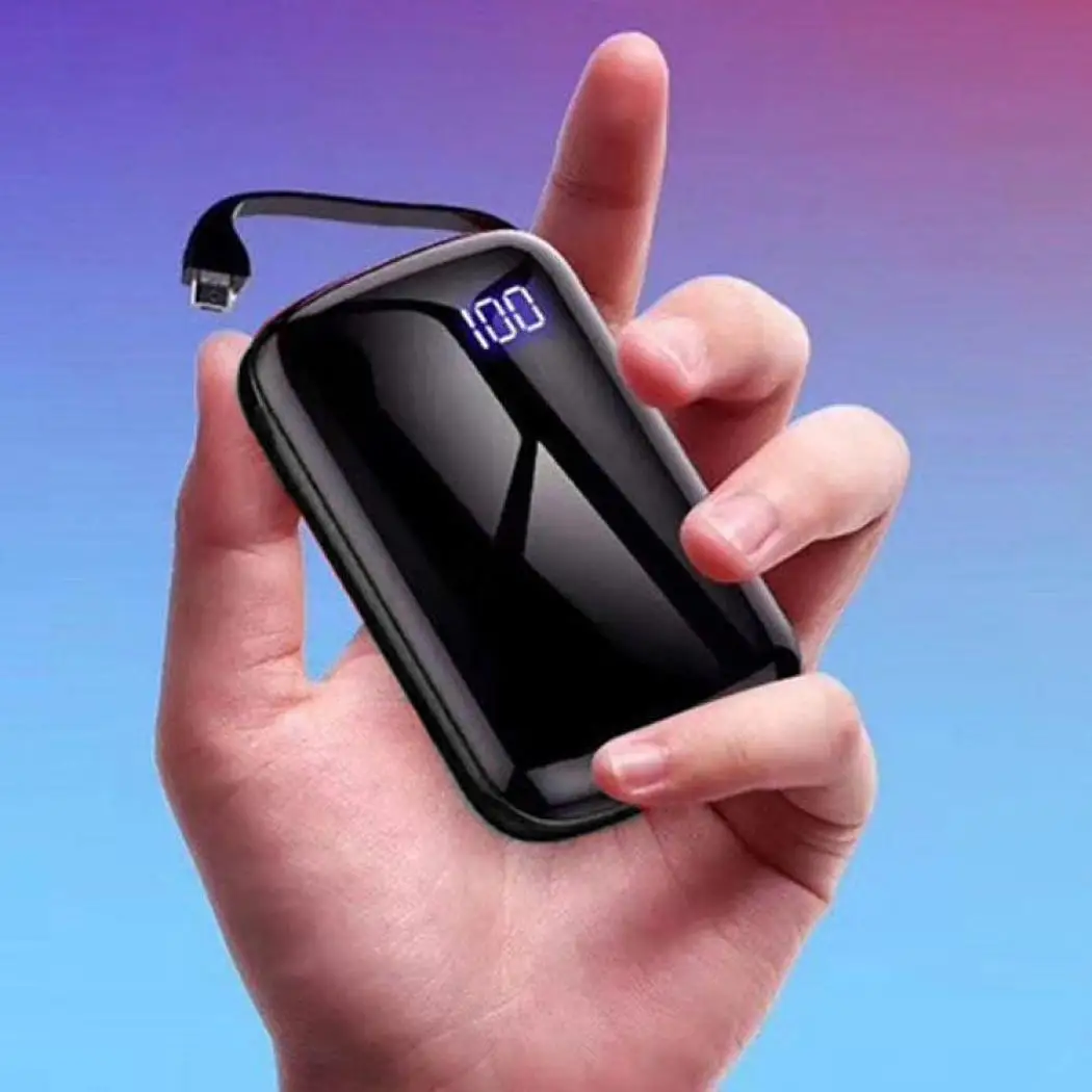 

Mini Portable Power Bank Case 3*18650 With Cable LCD Digital Display Power Bank Case Mobile Phone Charger DIY Shell For iPhone