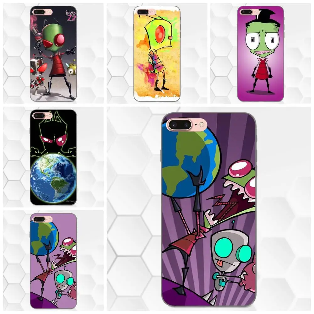 Для Xiaomi Mi Mix Max Note 2 2S 3 5X 6 8 SE A1 Play F1 TPU печать Alien Invader Zim Gir | Мобильные телефоны и