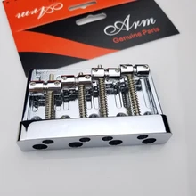 Four 4 Strings Chrome silver Electric Bass Bridge tailpiece 19mm spacing BB031 Made In Korea Four 4 Strings Chrome silver Electric Bass Bridge tailpiece 19mm spacing BB031 Made In Korea