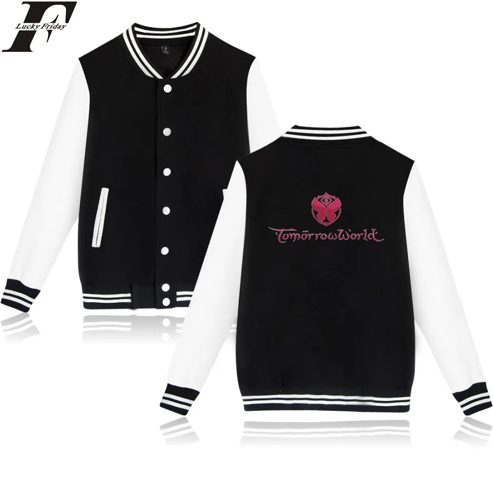 LUCKYFRIDAYF Tomorrowland Baseball font b Jacket b font College Baseball font b Jackets b font Woman