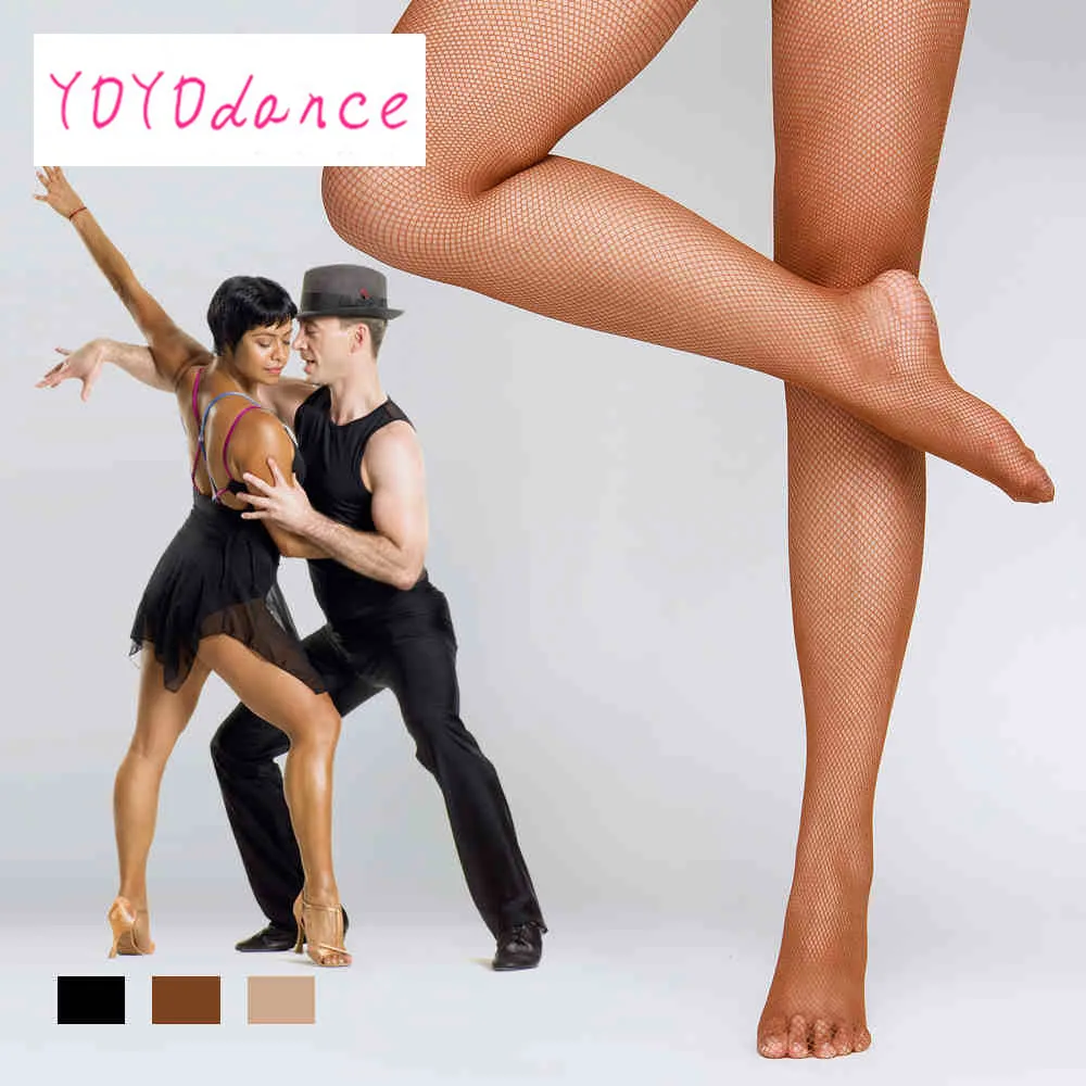 Discount Brand Child Adult Studio for Latin Ballroom Daily Wear Dance Collant Soft Elastic Basic Fishnet Seamless Tights