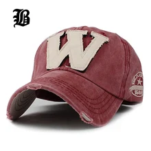 FLB Cotton Embroidery Letter W font b Baseball b font font b Cap b font