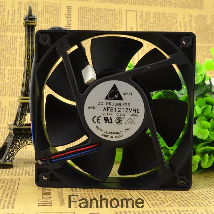Для Delta AFB1212VHE 12038 12V 0.90A 12 см большой объем воздуха двойной шариковый вентилятор |