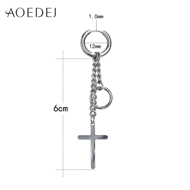 AOEDEJ длинное кольцо с кисточкой серьги для мужчин и женщин подвеска в форме Креста новые корейские ювелирные изделия для мальчиков из сплава стали цветные Серьги