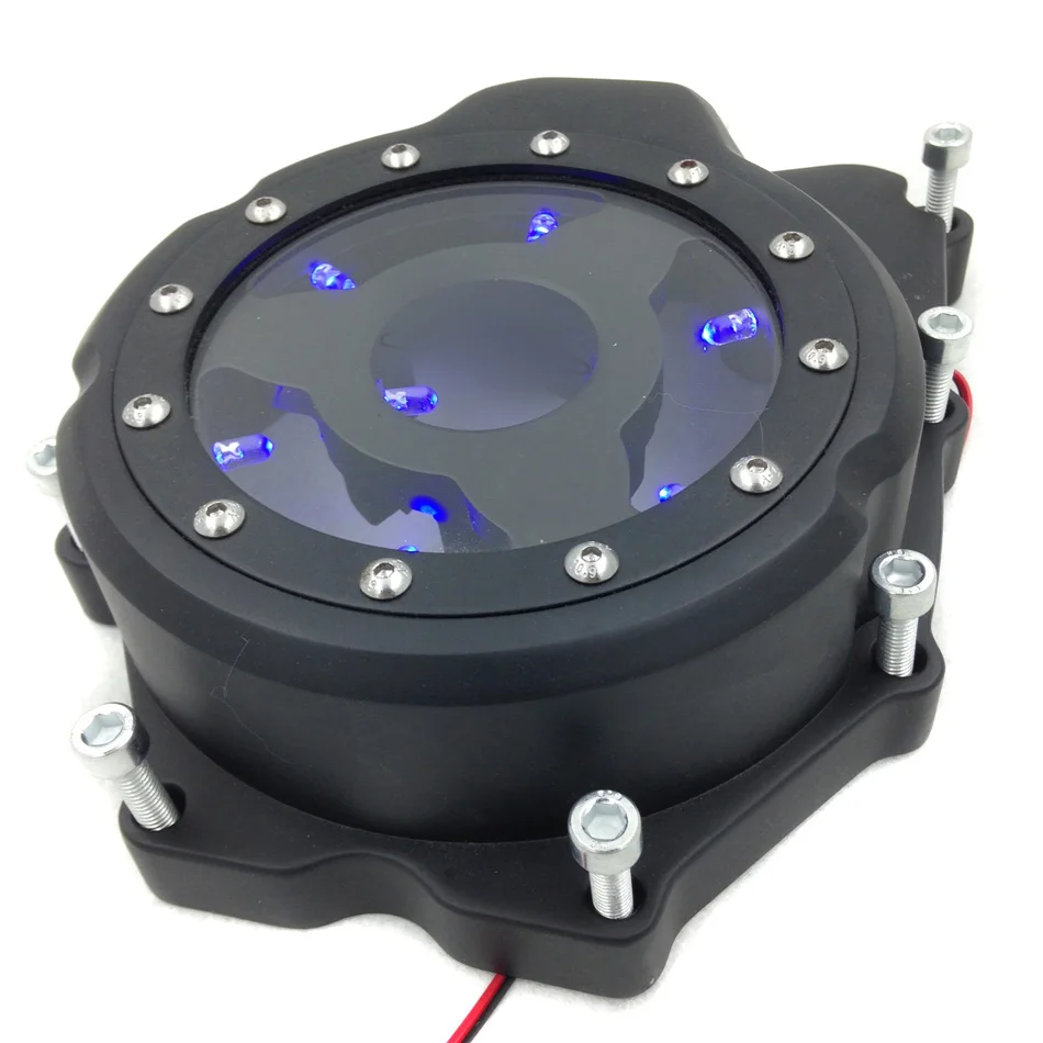 

Aftermarket free shipping motorcycle parts Engine Stator cover see through for yama YZF-R6 2006-2013 Black left side