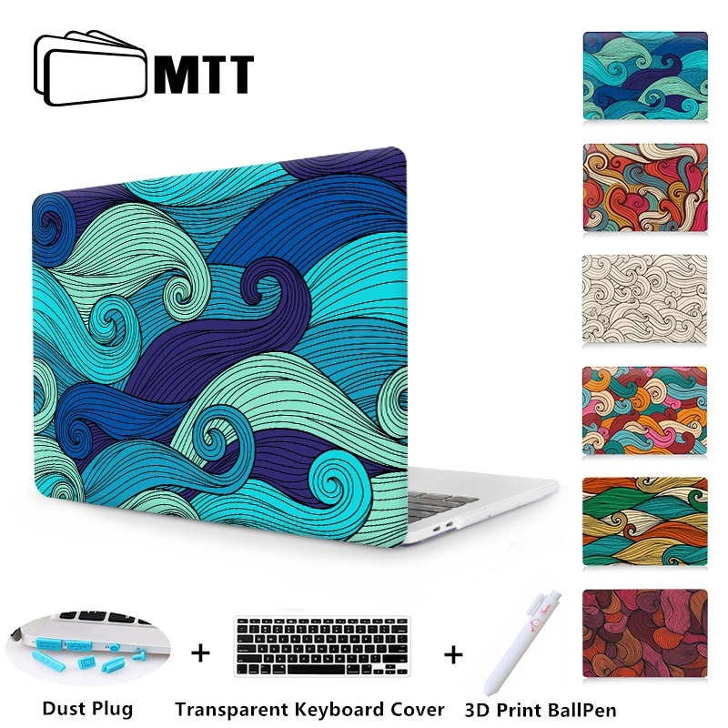 

MTT Wave Lines Laptop Case For Macbook Air Pro Retina 11 12 13 15" Touch Bar 2018 Cover for macbook Pro 13 15 inch Case a1989