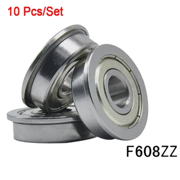 

10pcs/set New Brand Flange Ball Bearing Mechanical Replace F608ZZ 8*22*7 mm Metric Flanged Bearing Подшипник